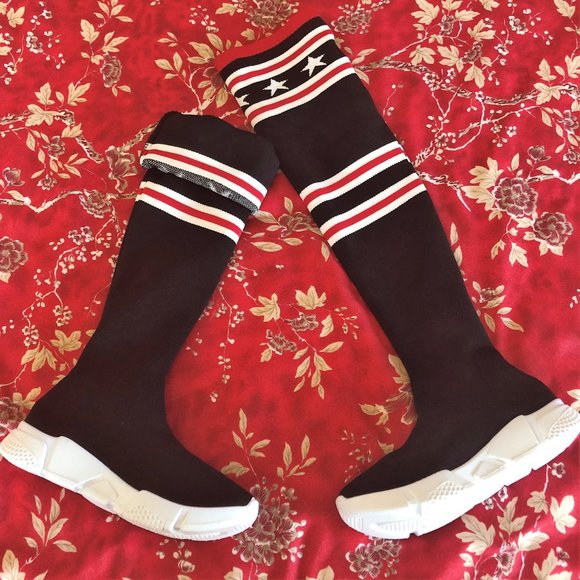 ATALINA Thigh-High Knit-Shaft Sock Sneaker Boots - Euro Size 36 (US-CA Size 6) - Picture 7 of 16